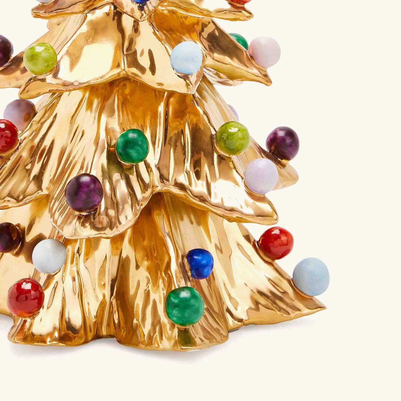 villari christmas tree ornament small gold