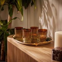 l objet prism highball glasses amber set of 4