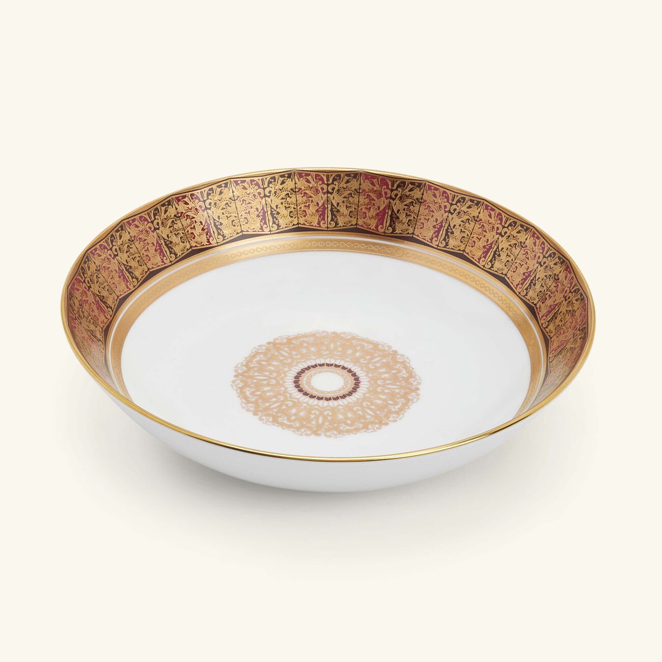 bernardaud eventail soup plate round gold 19cm