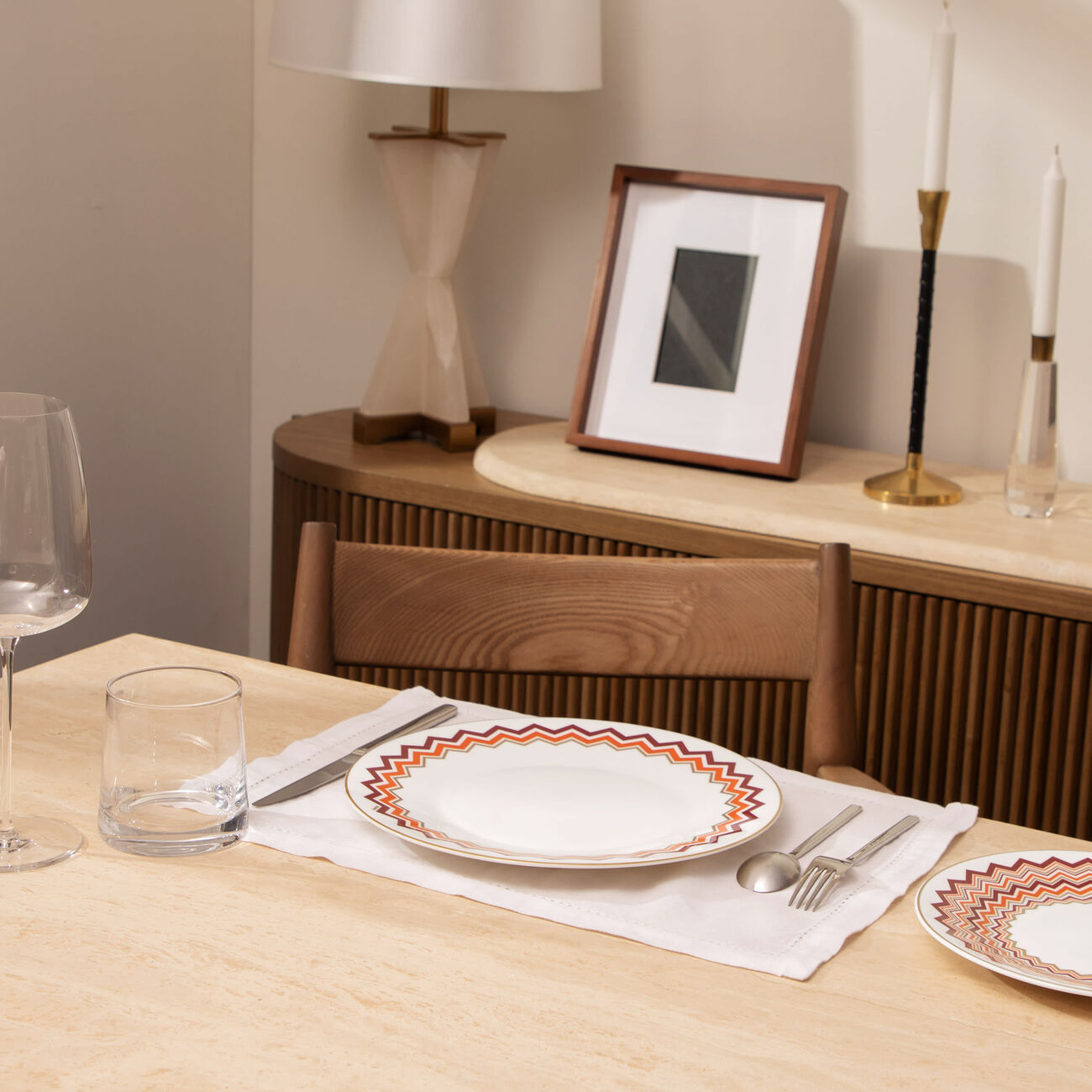 missoni home iconic dinner plate round 27 cm set of 2