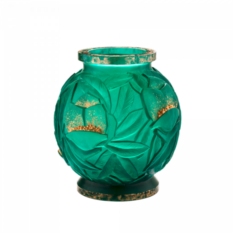 Empreinte Gilded Green Large Vase, large