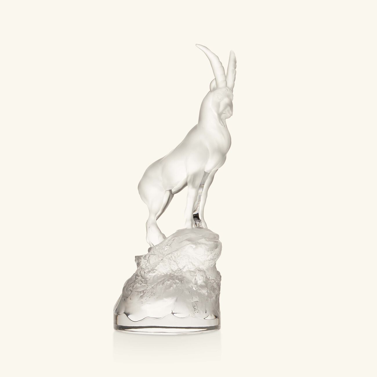 lalique terramineral ibex figurine medium clear