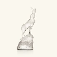 lalique terramineral ibex figurine medium clear