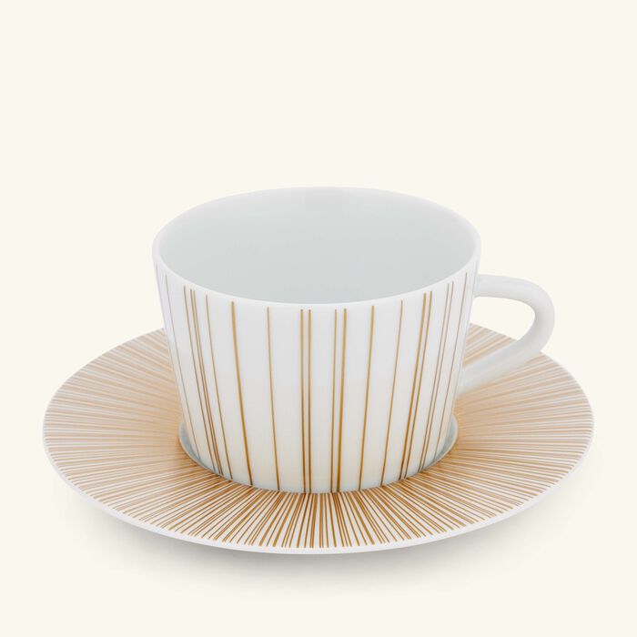bernardaud sol tea cup saucer gold