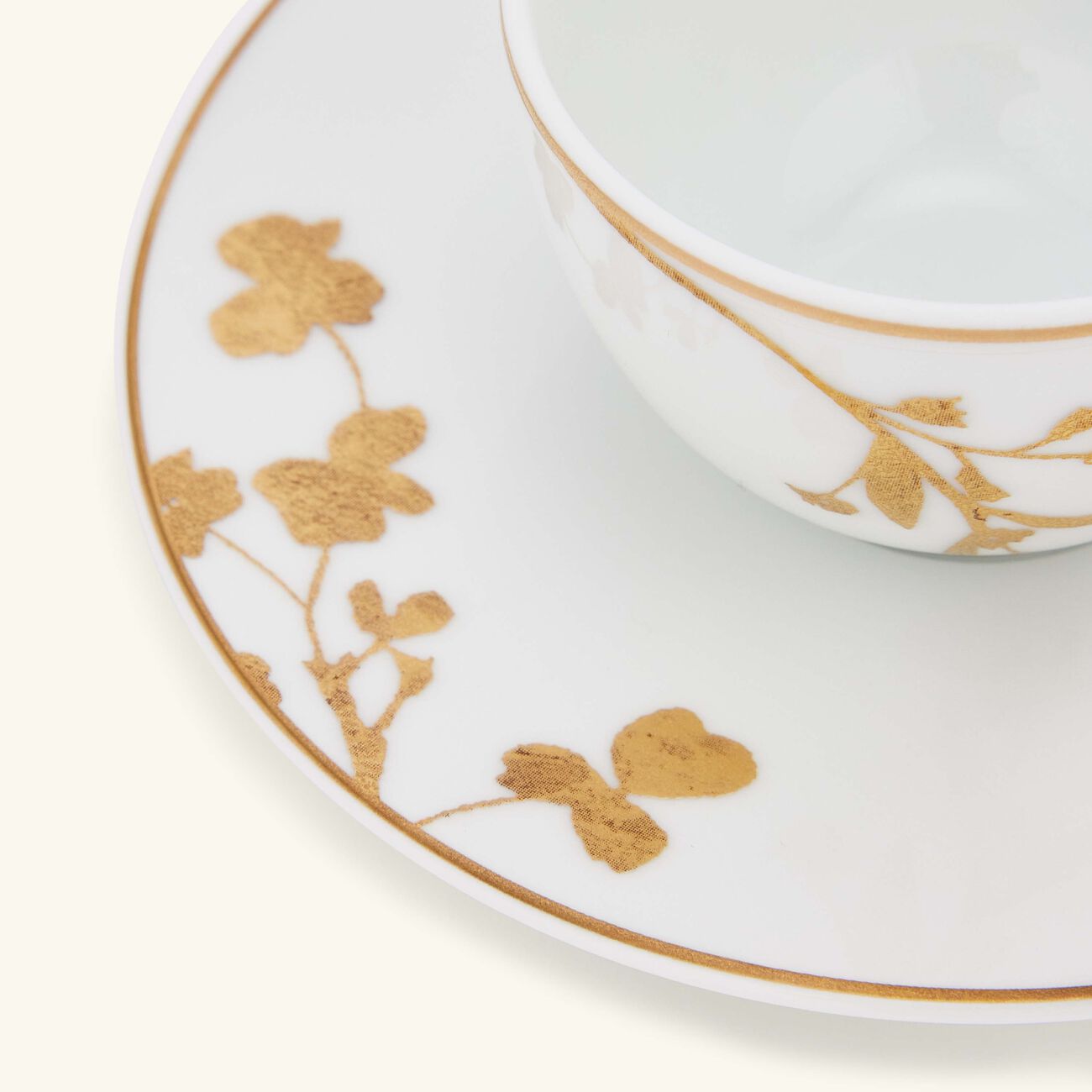 bernardaud v g tal or coffee cup saucer gold set of 2