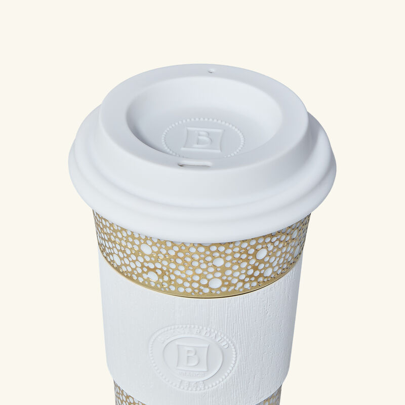bernardaud ecume travel mug gold