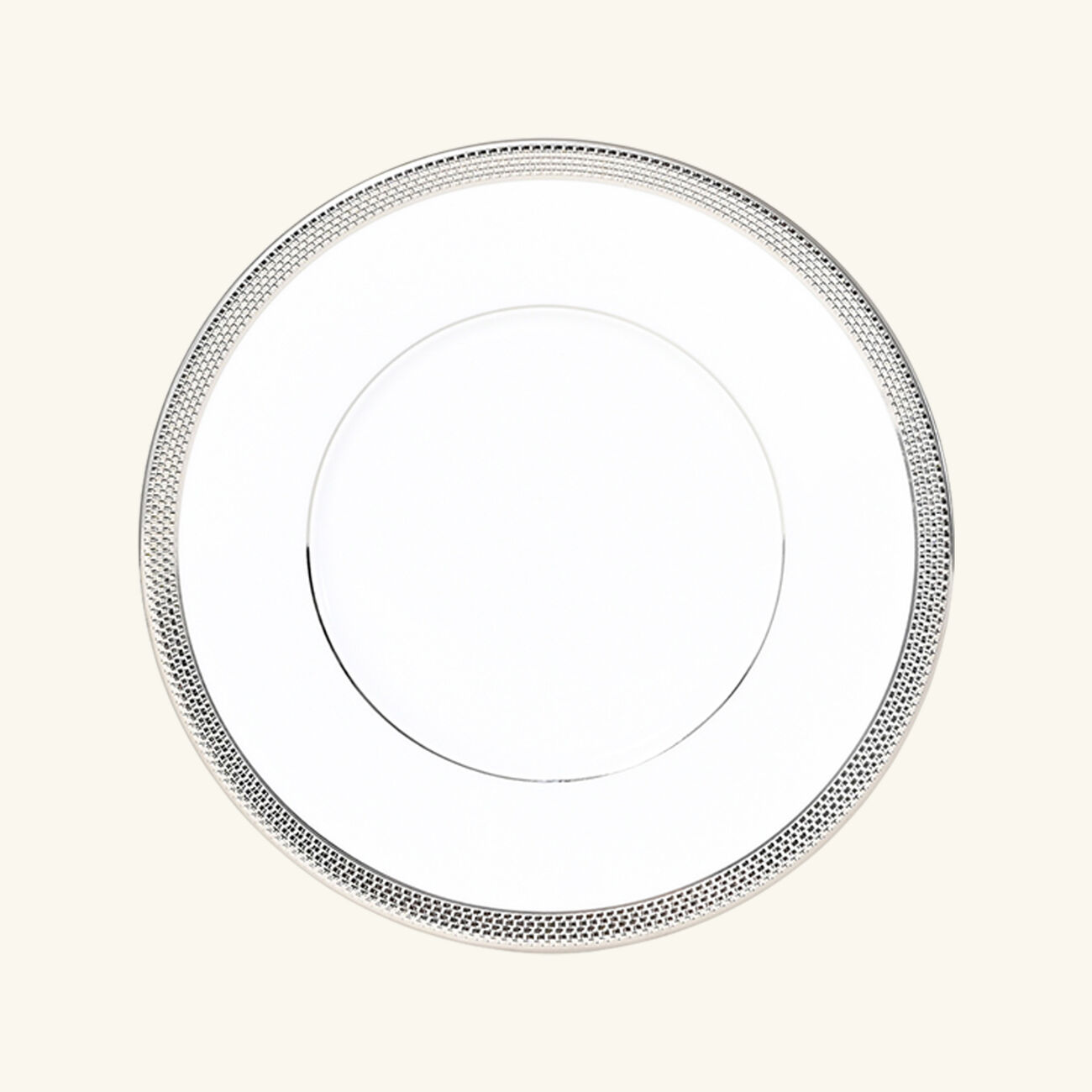 Maille Platine Bread Plate White 16cm bernardaud maille platine bread plate white 16cm