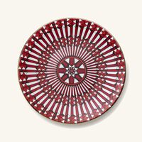 baccarat arcadia bread plate round red 16cm