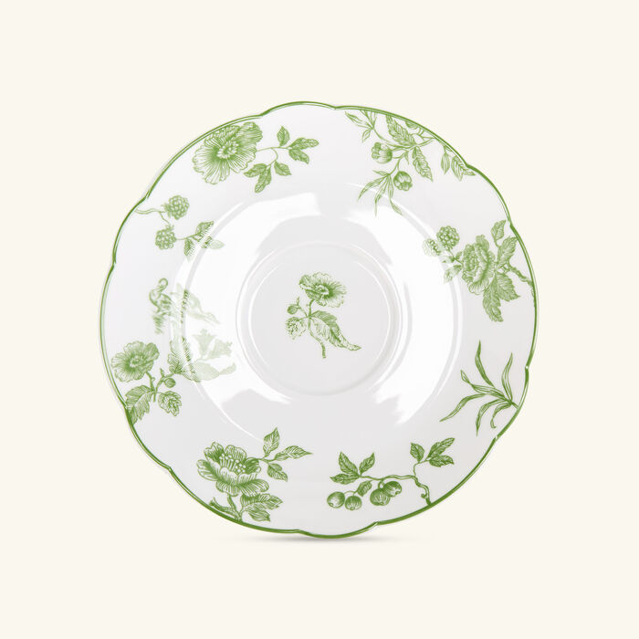 bernardaud albertine tea cup   saucer set of 2 green