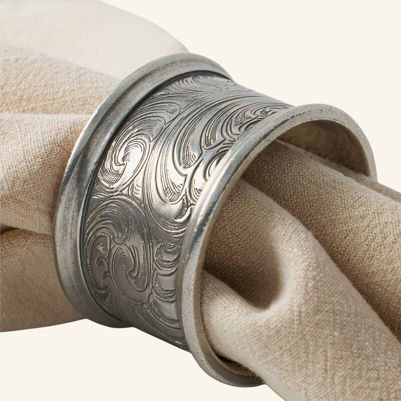 Aidan Napkin Ring Stainless Steel Set Of 2 ralph lauren home aidan napkin ring stainless steel set of 2