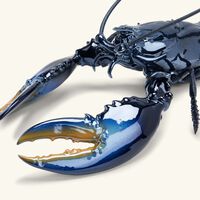 lladro lobster sculpture large blue