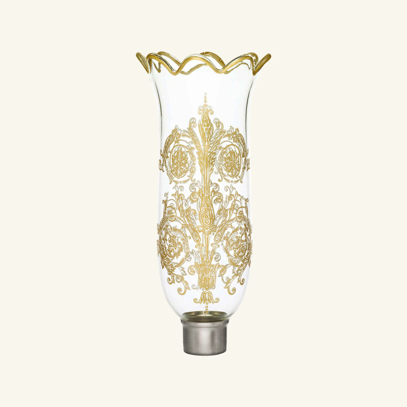 baccarat tulip hurricane shade acanthus gold