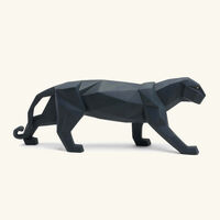 lladro panther sculpture small black