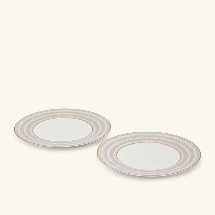 باكارا طبق للعشاء أركاديا بشكل دائري ولون ذهبي 27 سم   عدد 2