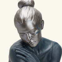 lladro reflections of nature her sculpture medium black