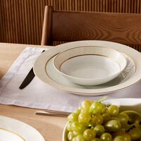bernardaud sauvage blanc open vegetable bowl gold