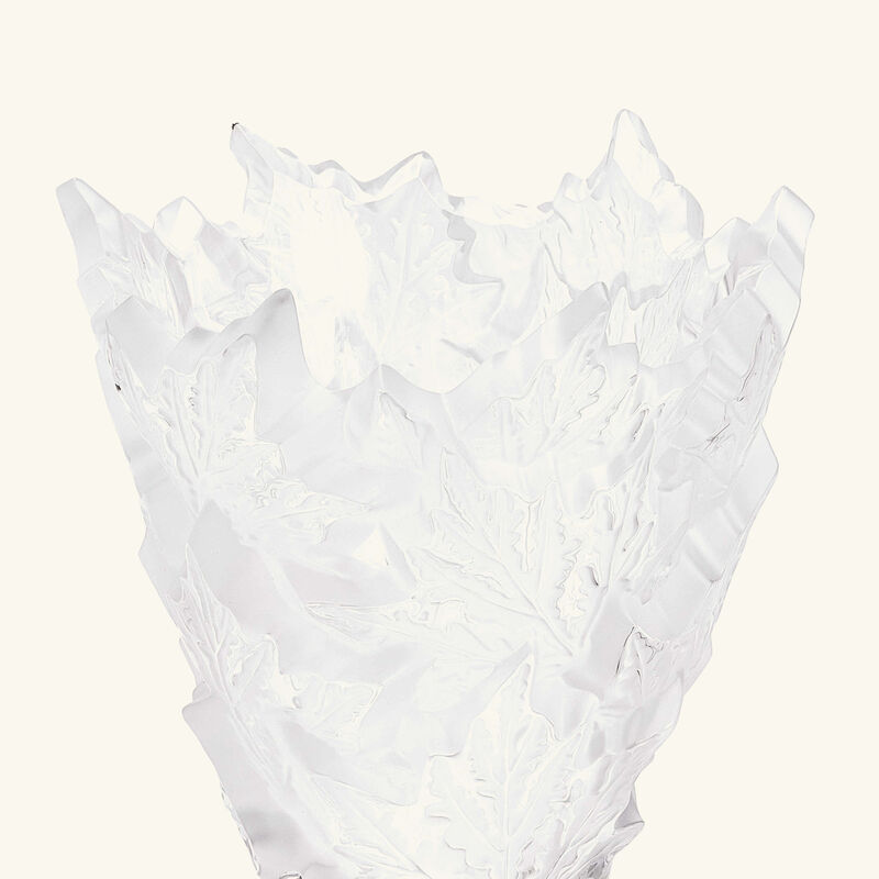 lalique champs lys es vase medium clear