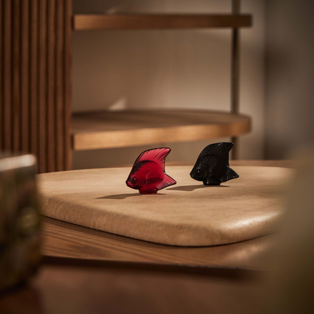 Fish Figurine Small Red lalique fish figurine small red