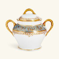 bernardaud eden turquoise sugar bowl blue
