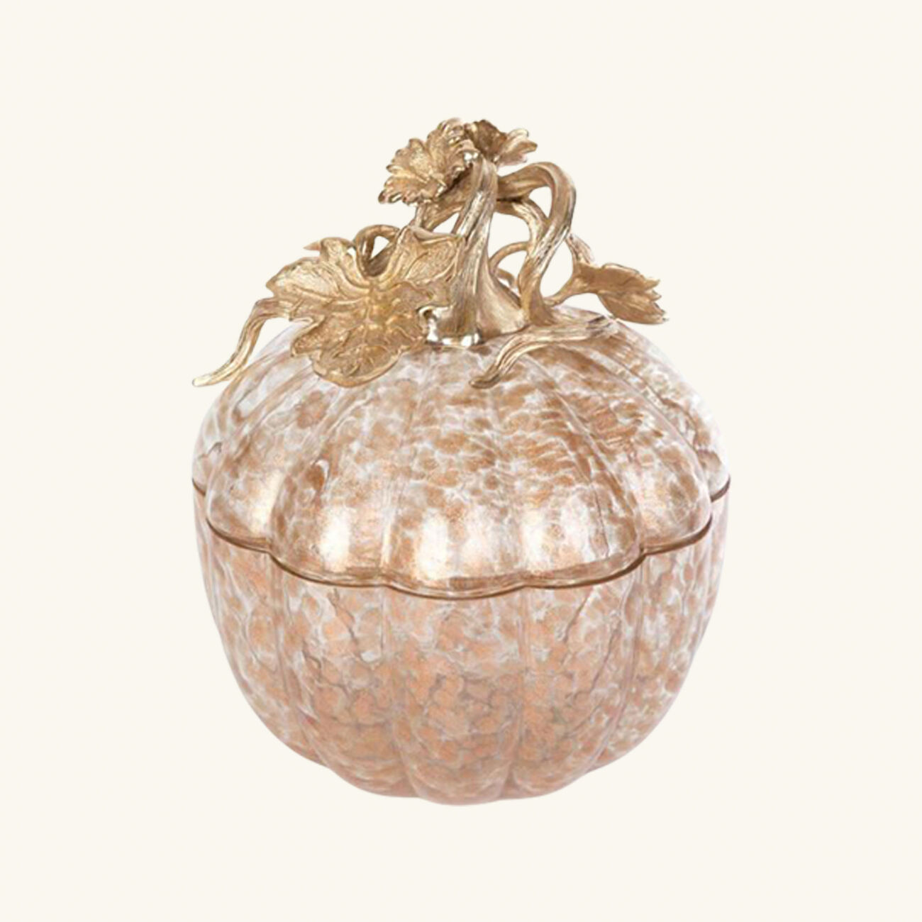jay strongwater erin leaf and vine gilded large glass jar