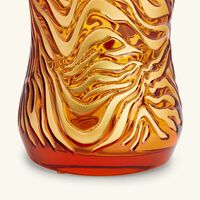 lalique tigre gilded vase large gold