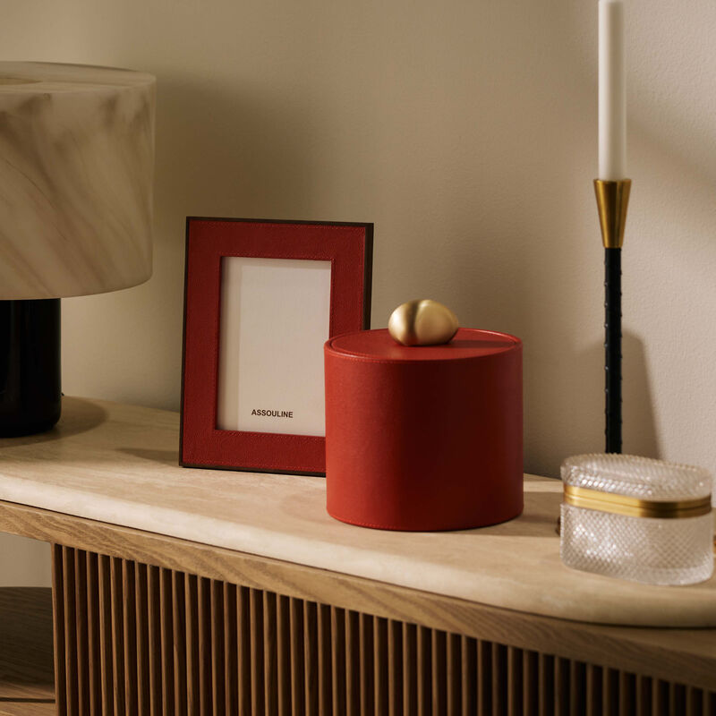 Pebble Trinket Box Red assouline pebble trinket box red