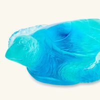 daum mer de corail sea turtle figurine mini blue
