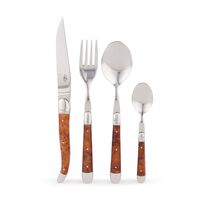 24 pieces -Thuya Wood Cutlery Set, small