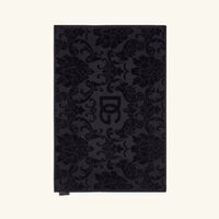 dolce gabbana casa terry cotton bath mat black