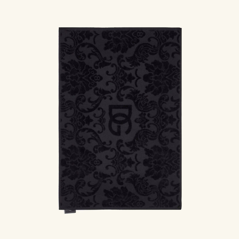 Terry Cotton Bath Mat Black dolce gabbana casa terry cotton bath mat black