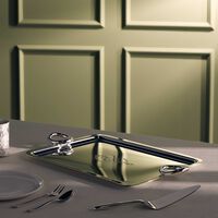 كريستوفل صينية فيرتيجو الرمضانية مستطيلة كبيرة باللون الفضي