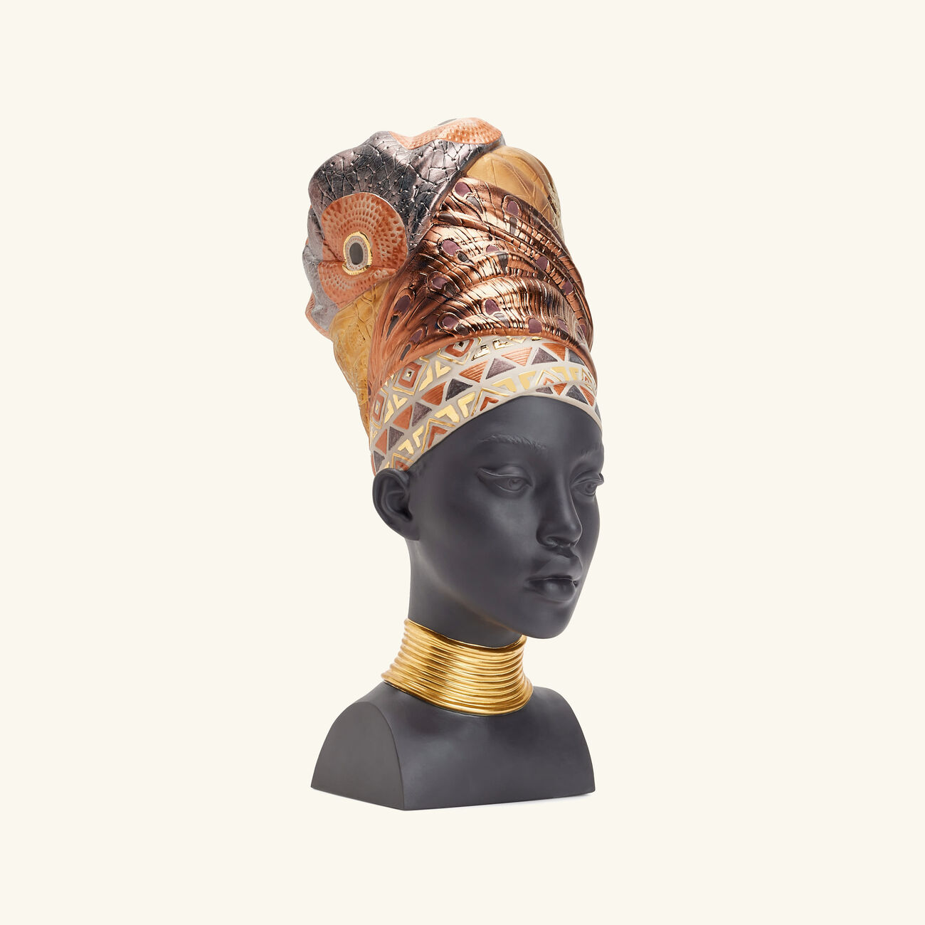 lladro african soul sculpture large black