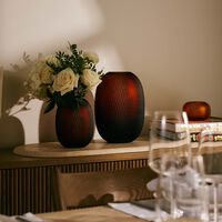 ruckl metamorphosis vase round large amber