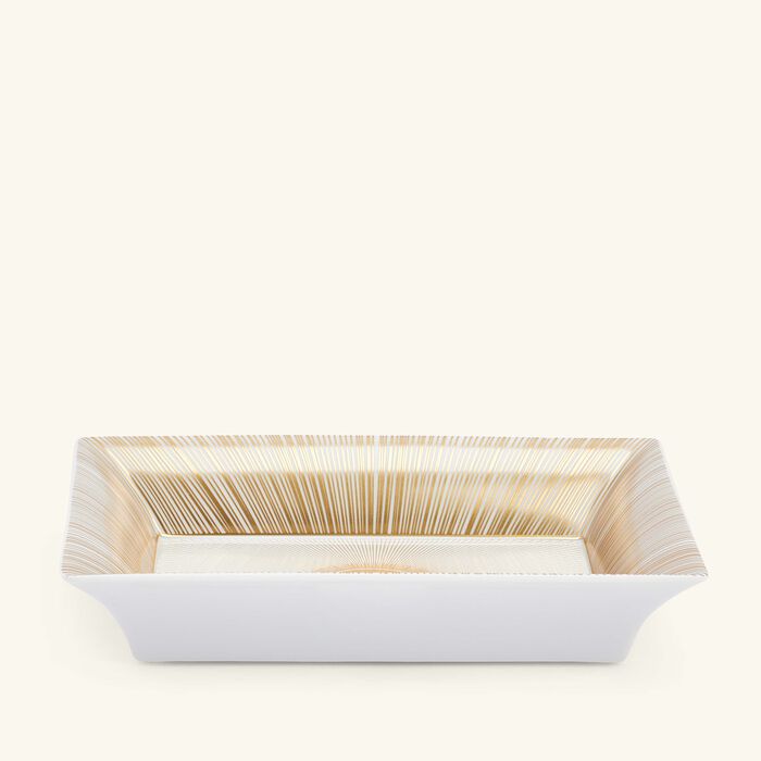 bernardaud sol ashtray rectangular small gold
