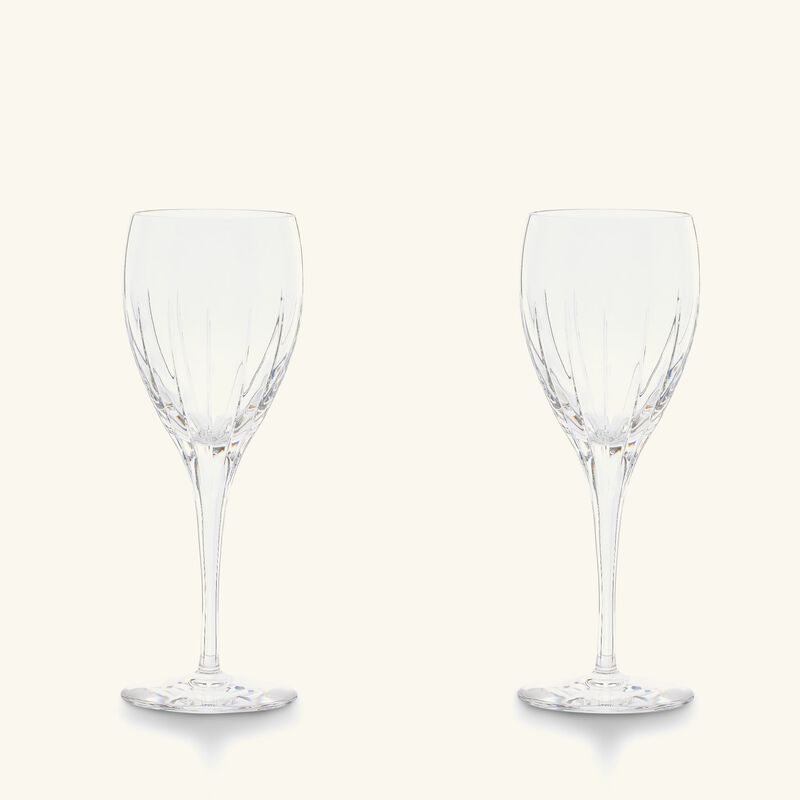 christofle iriana wine glass clear set of 2