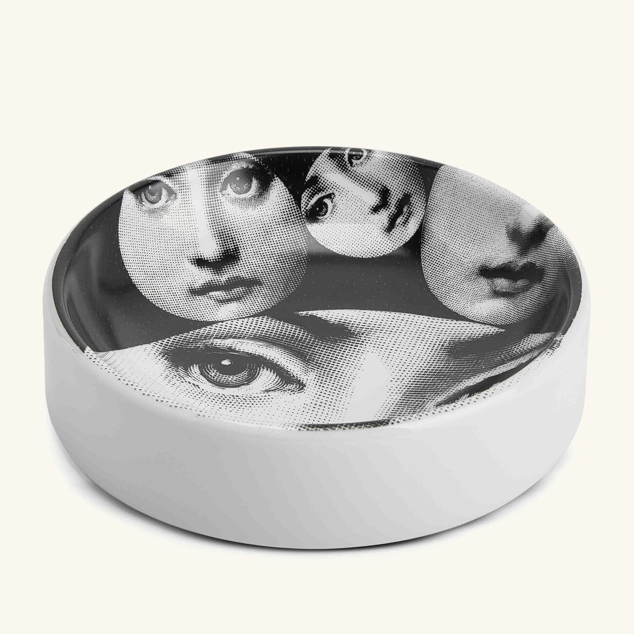 Tema e Variazioni no.242 Ashtray Round Small Grey fornasetti tema e variazioni no 242 ashtray round small grey