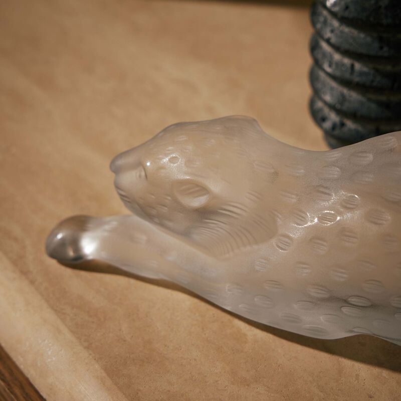 lalique zeila panther sculpture medium clear