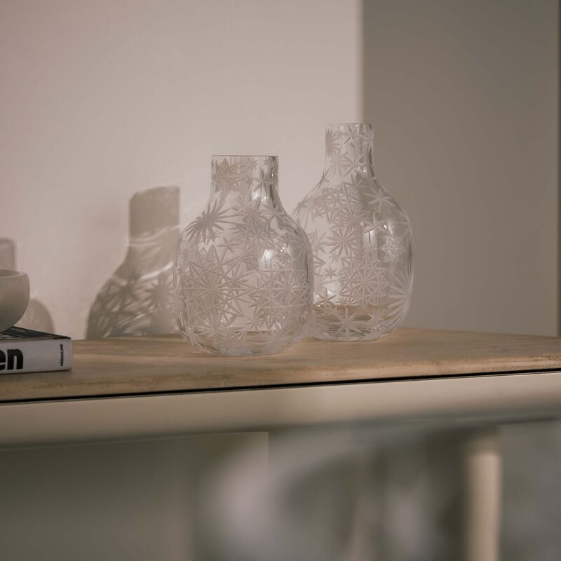 Krakatit Vase Round Medium Clear ruckl krakatit vase round medium clear