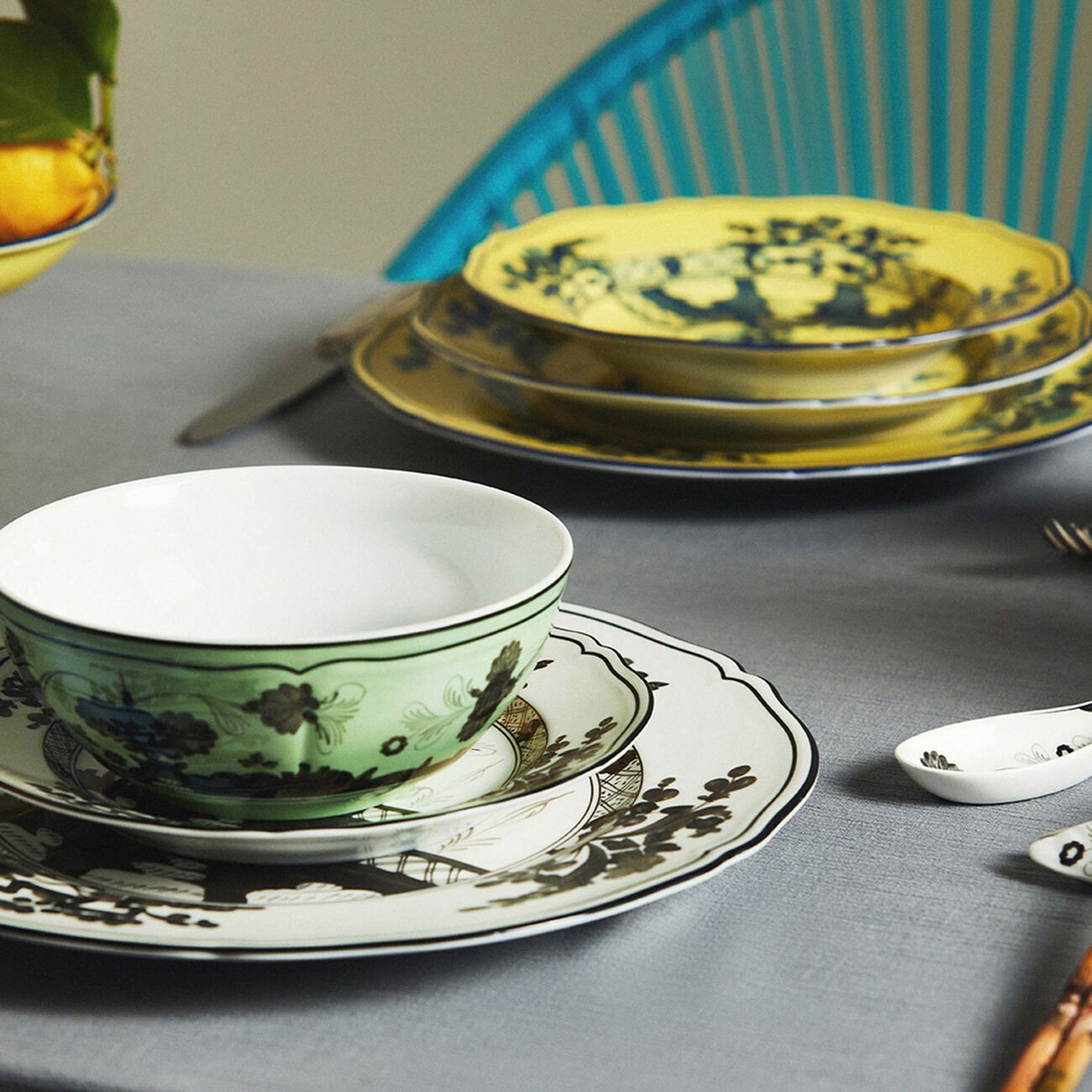 جينوري 1735 طبق الحلويات أنتيكو دوتشيا دائري أسود 21 سم