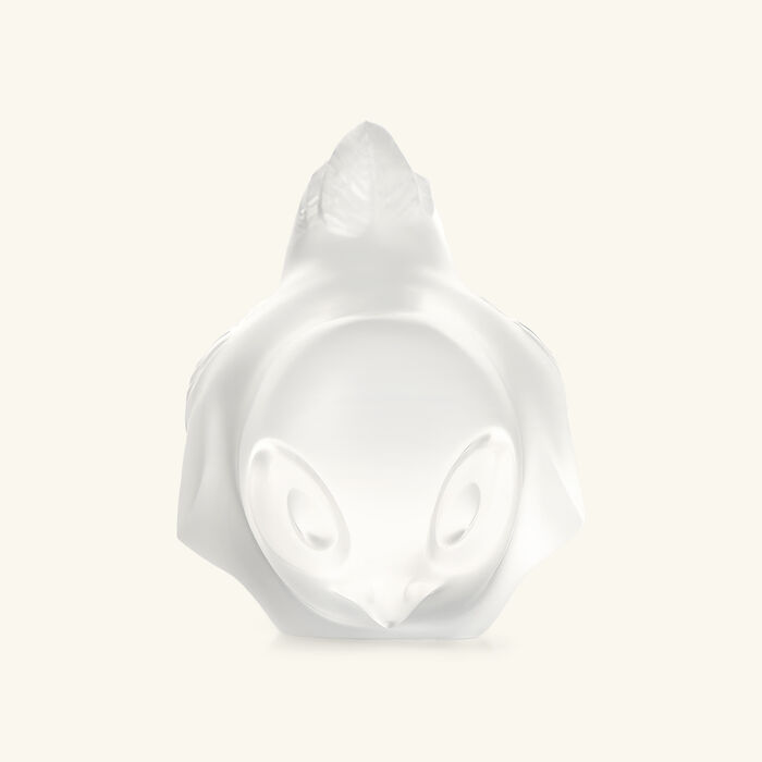 lalique piou head down sculpture small clear