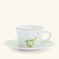 bernardaud praiana coffee cup saucer green