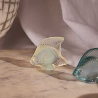 lalique fish figurine mini opalescent
