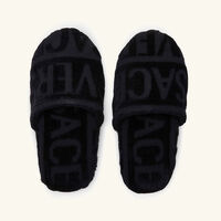 versace allover slippers extra large black