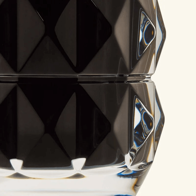 baccarat louxor vase round small black