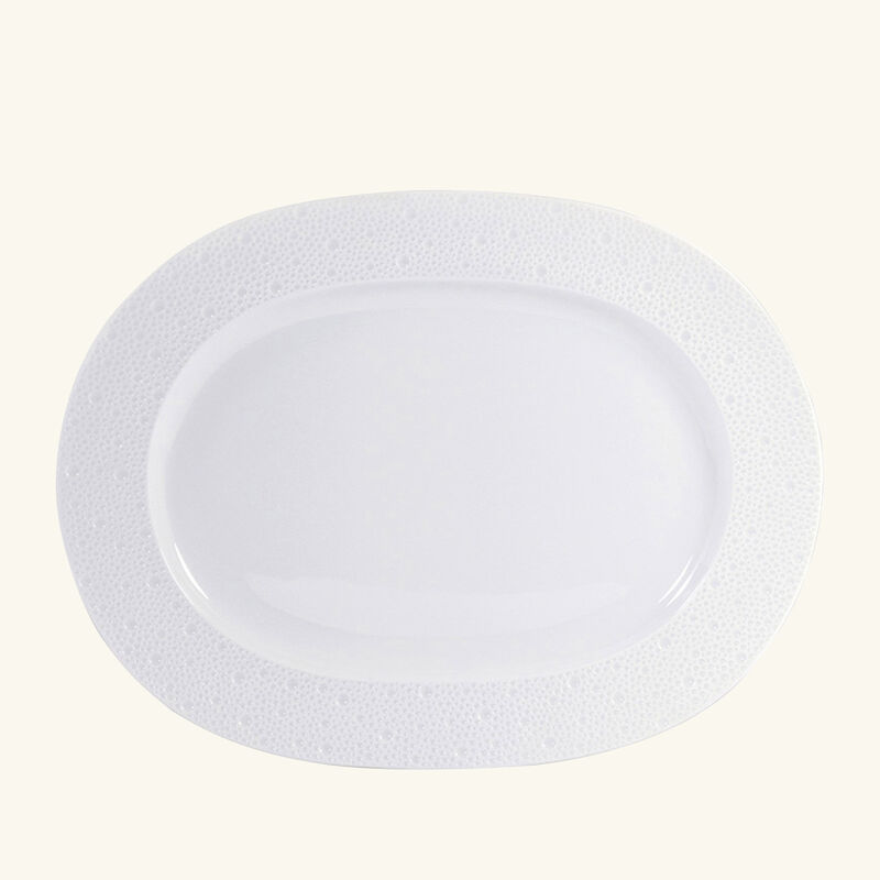 bernardaud ecume serving platter oval white 23cm