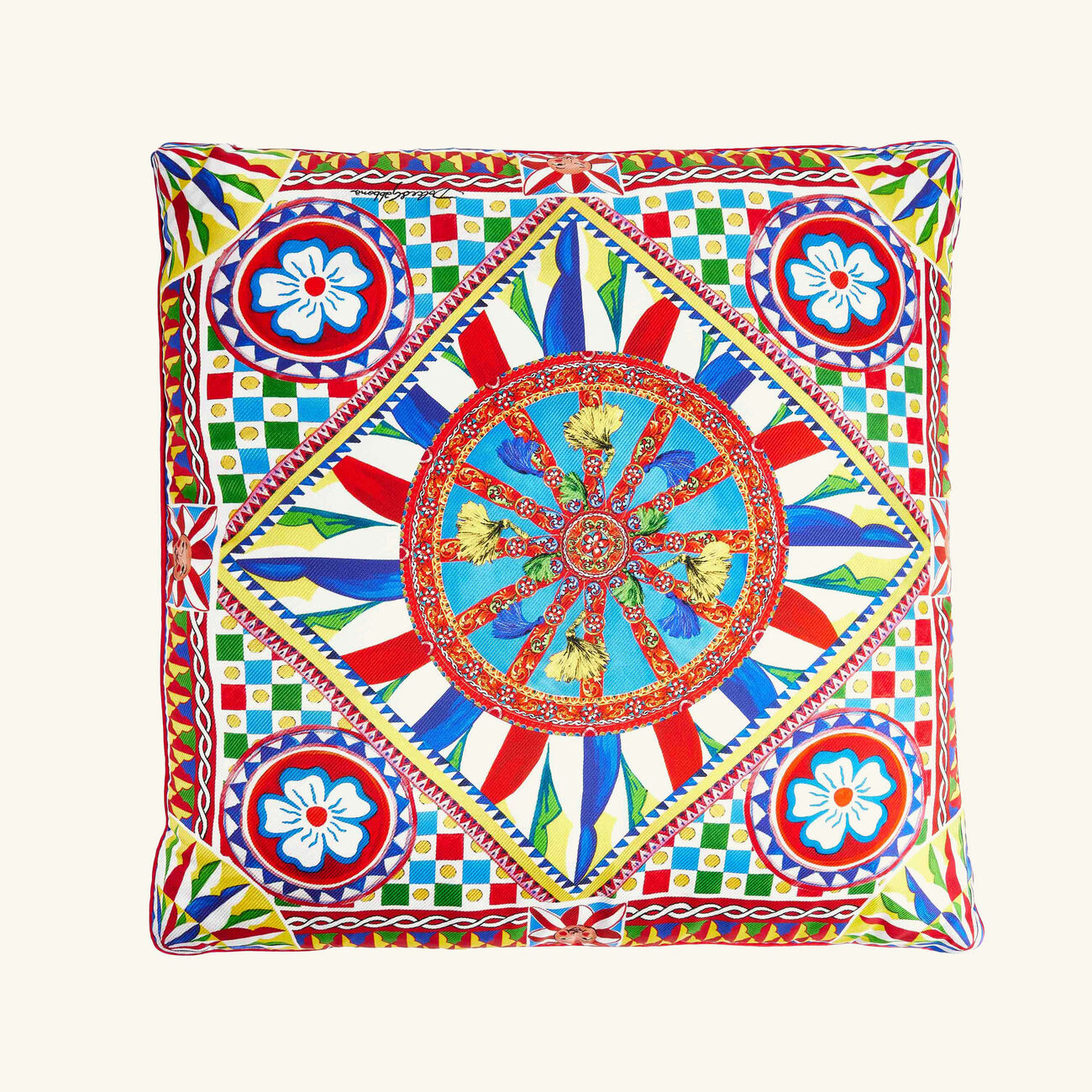 dolce gabbana casa silk twill pillow