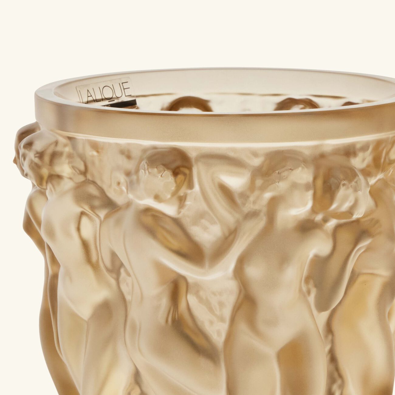lalique bacchantes vase mini gold