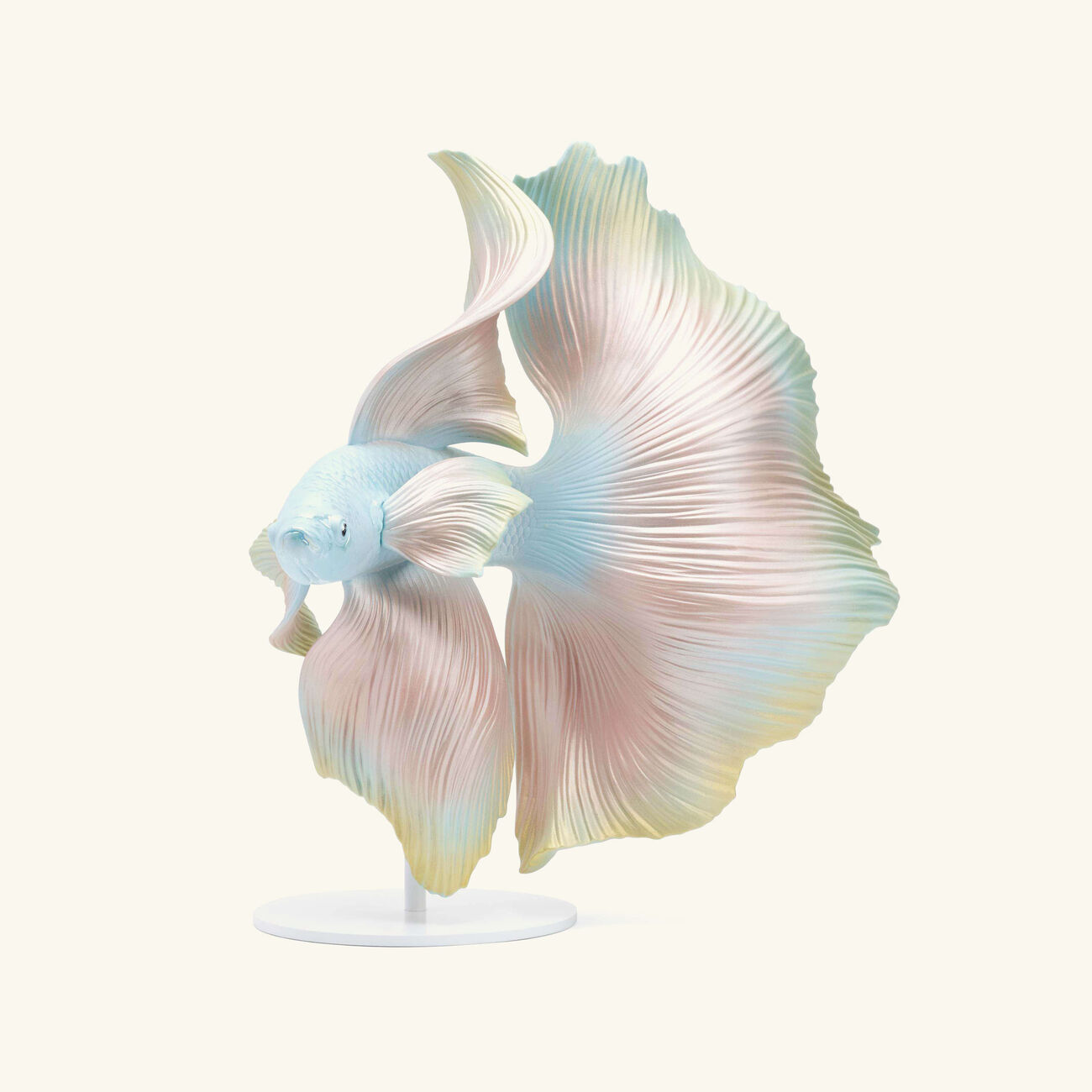 lladro betta fish sculpture right medium pink