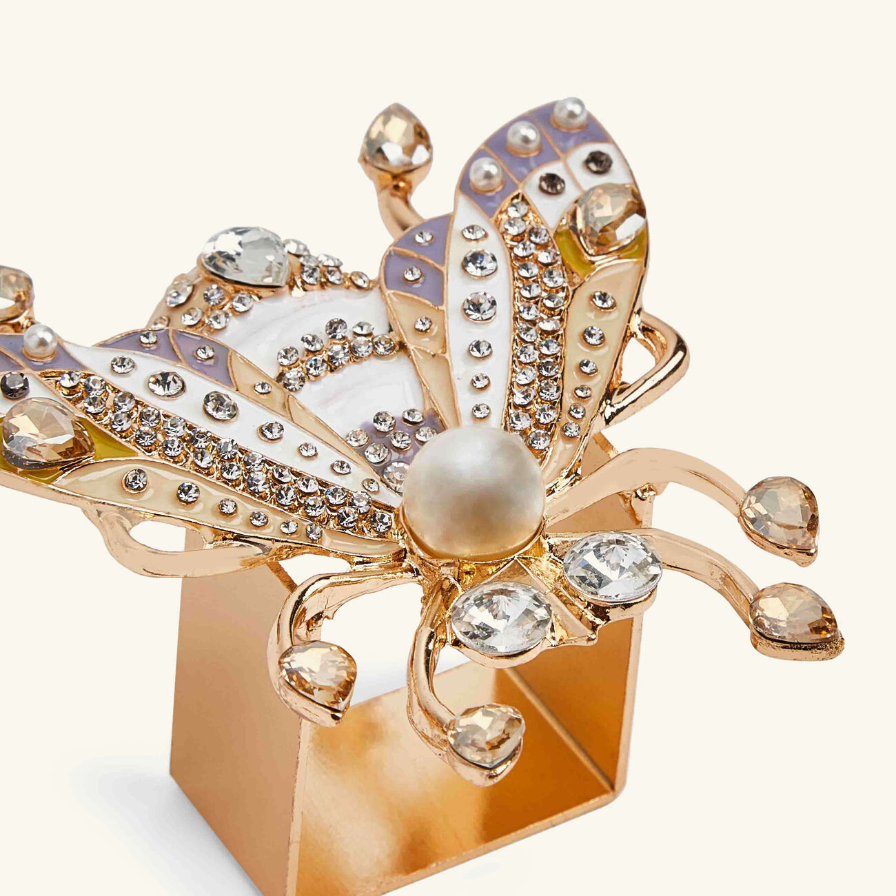 kim seybert glam fly napkin ring gold set of 4