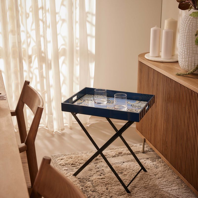 etro pliant metallic tray holder